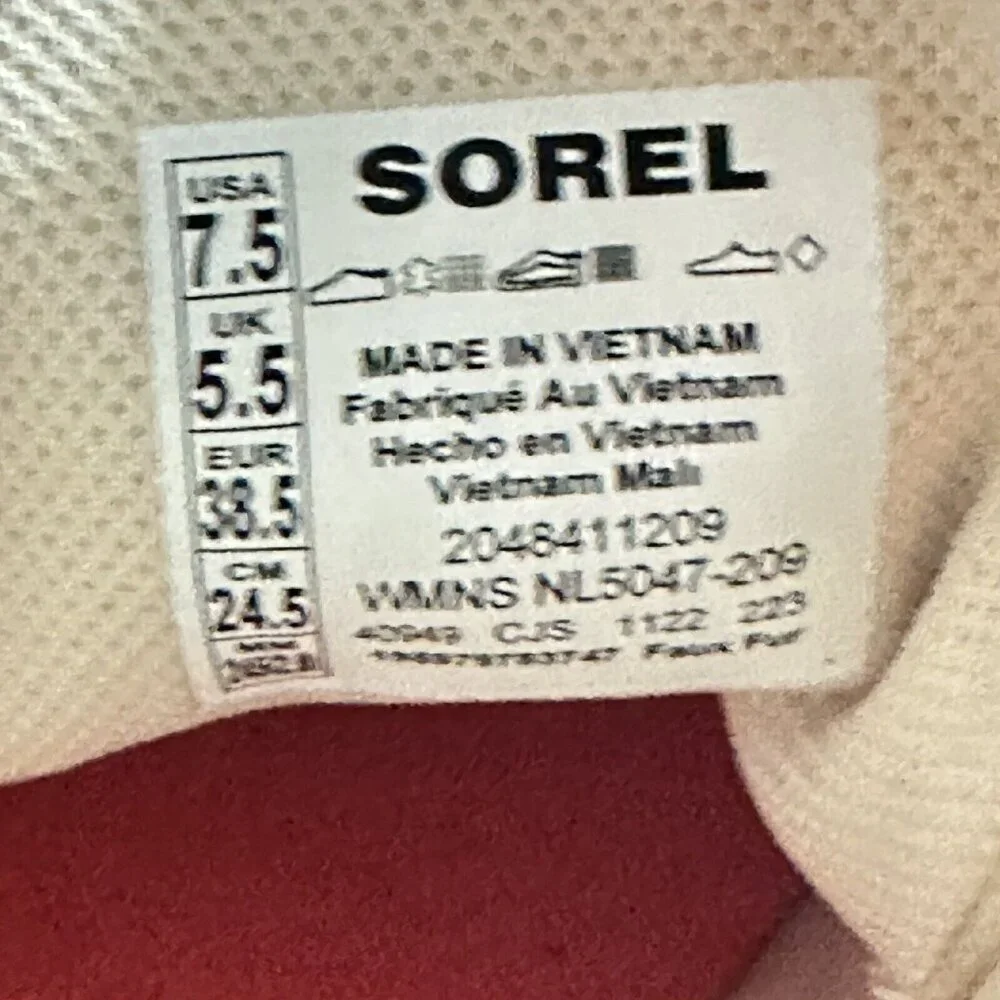 Sorel ONA 503 Mid‎ Cozy Boots Cream Bleached Ceramic Womens 7.5 Waterproof New